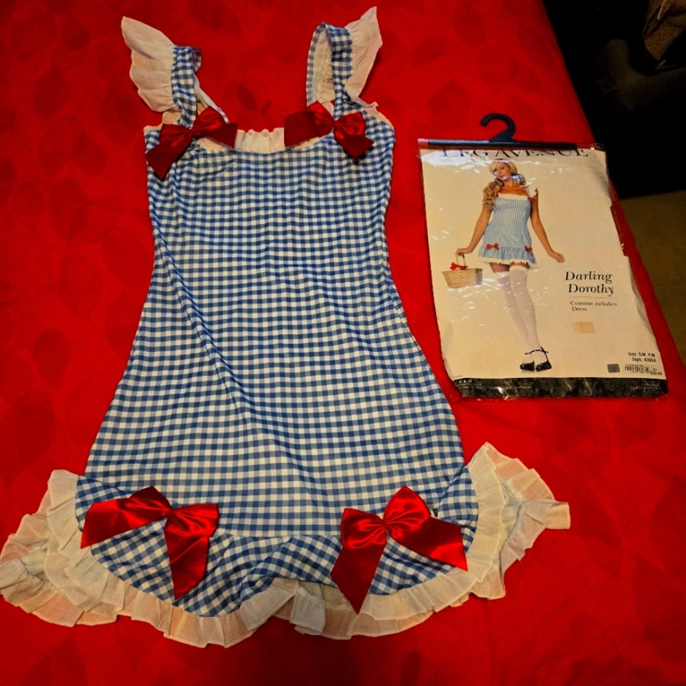 New Halloween costume- adult size small- DOROTHY Wizard of Oz dress